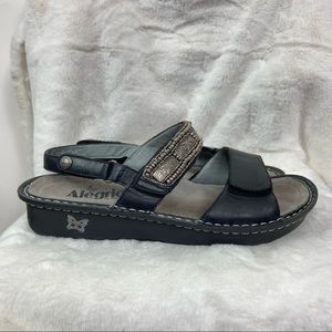 ALEGRIA VERONA ANTIQUE PEWTER SANDALS 41/10.5/11